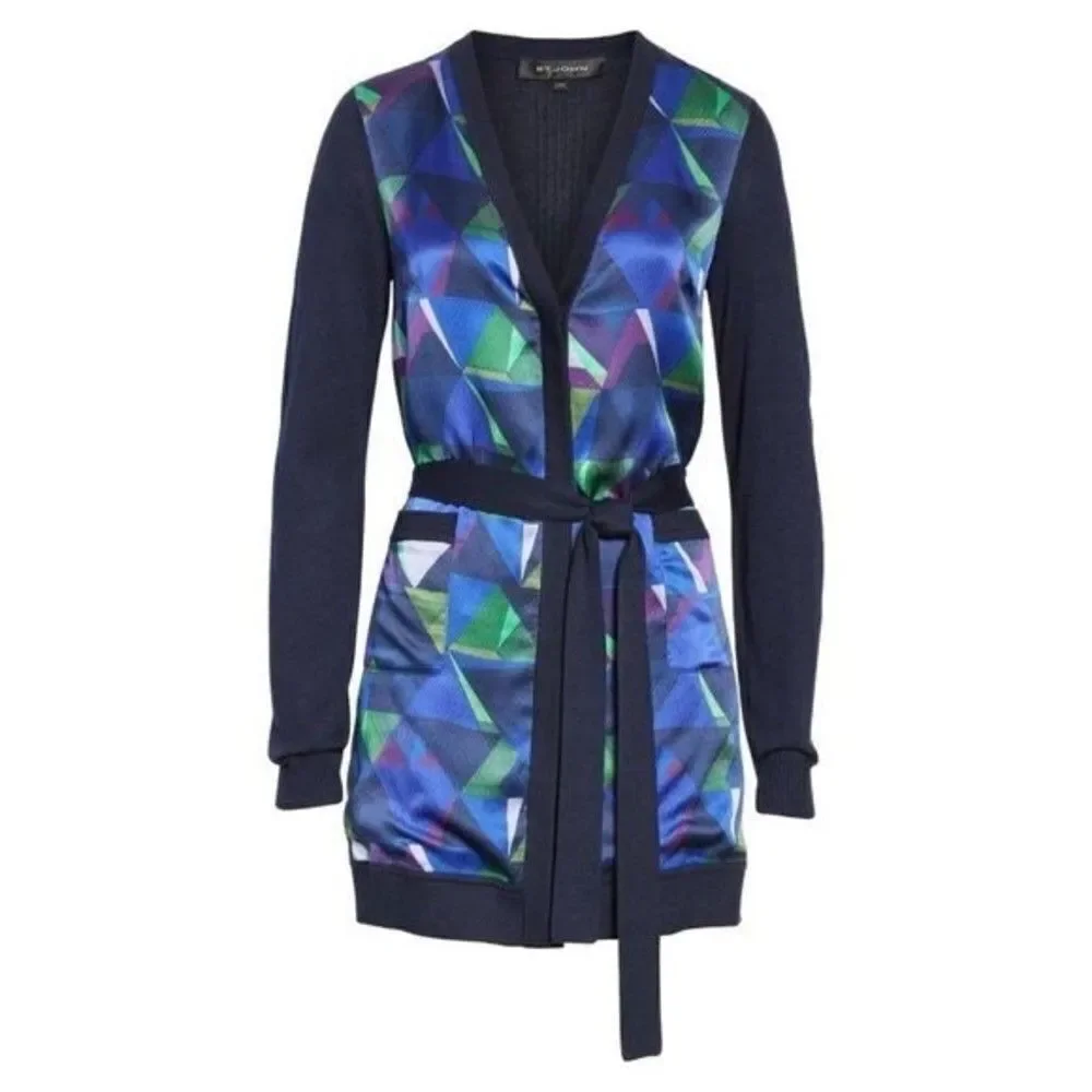 St. John Jersey Silk Cardigan – Timeless Luxury & Effortless Elegance​